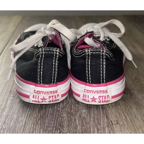 Converse Chuck Taylor All Star Youth US Size 2 Black Pink Sneaker Shoes 654365F - Picture 7 of 10